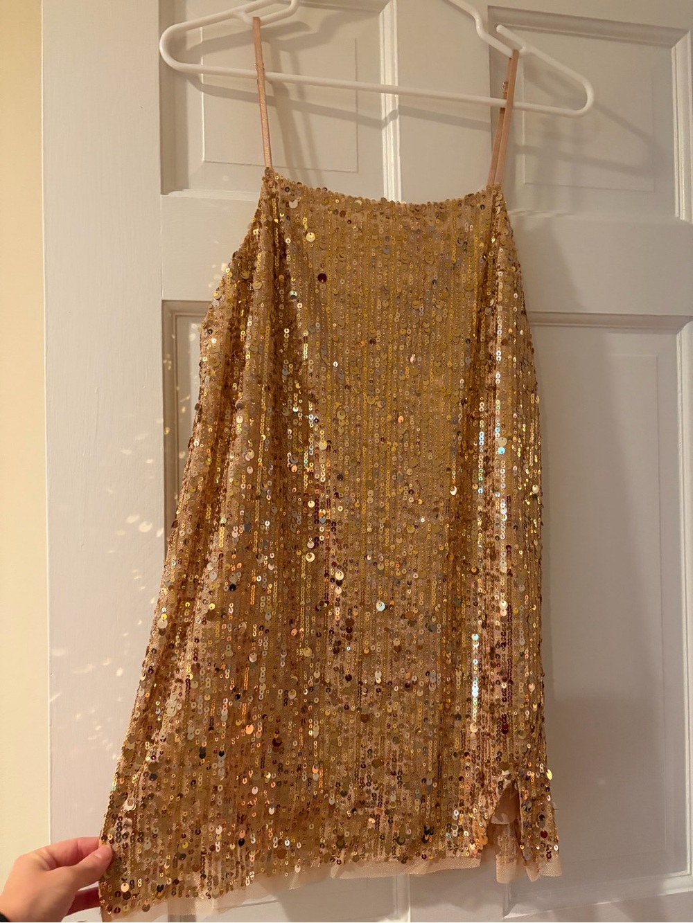 Gold Sequin Sleeveless Party Dress for Kids